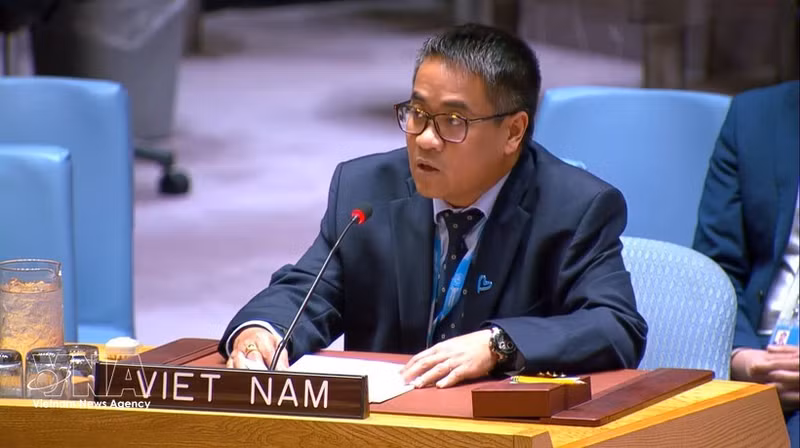 El ministro consejero Nguyen Hai Luu, representante permanente adjunto de Vietnam ante la ONU. (Foto: Archivo de VNA)