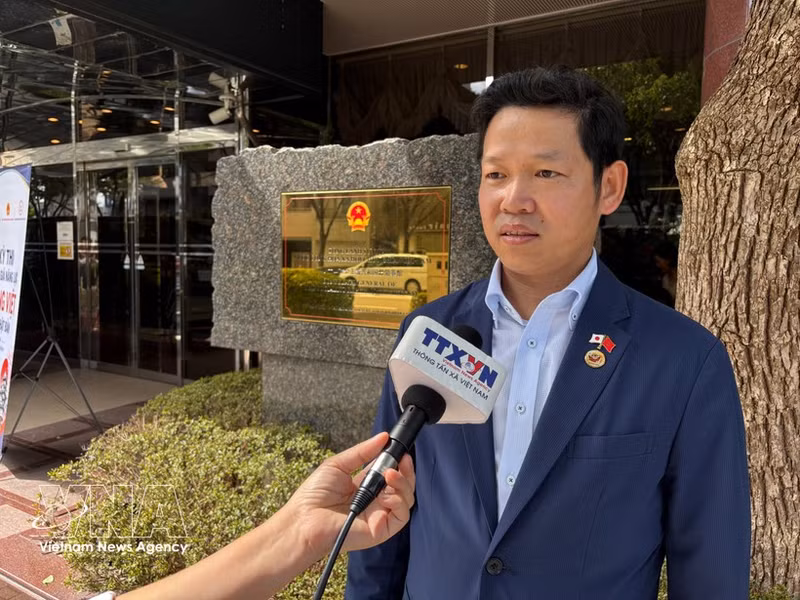 Tran Trung Kien, secretario general de la Asociación para la Promoción de la Cooperación Económica Vietnam-Japón (VJECPA), en una entrevista concedida a la Agencia Vietnamita de Noticias. (Foto: VNA)