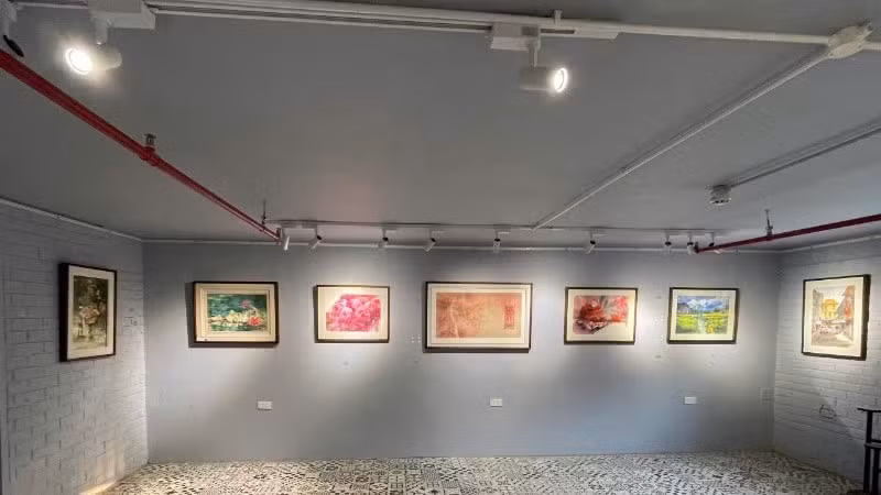 Las obras en la exposición.