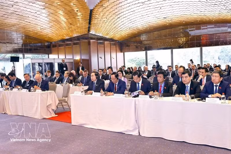 El presidente de la Asamblea Nacional (AN) de Vietnam, Tran Thanh Man, en el evento. (Foto: VNA)