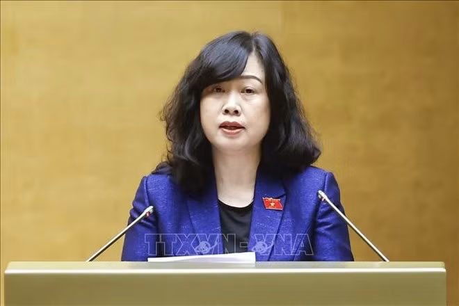 Laministra de Salud, Dao Hong Lan, habla en el evento. (Foto: VNA)
