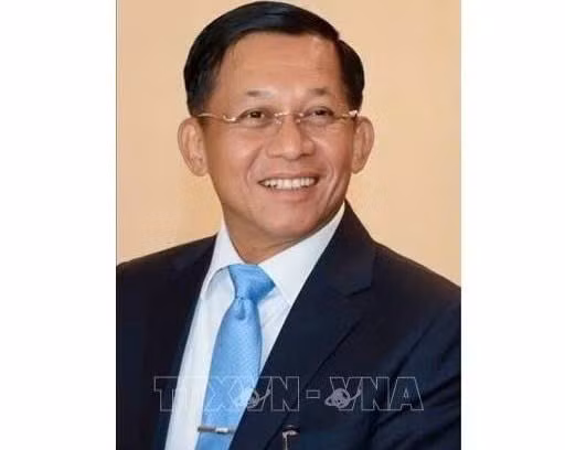 El presidente de Myanmar, Min Aung Hlaing. (Foto: VNA)