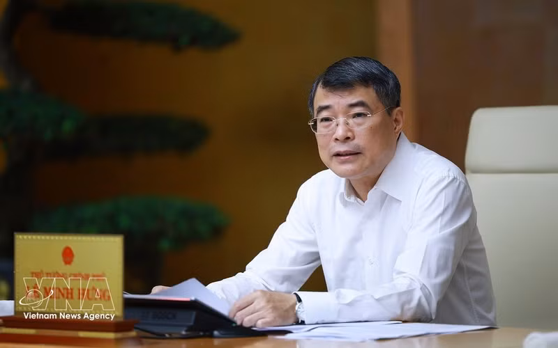 El primer ministro de Vietnam, Pham Minh Chinh, interviene en la cita. (Foto: VNA)