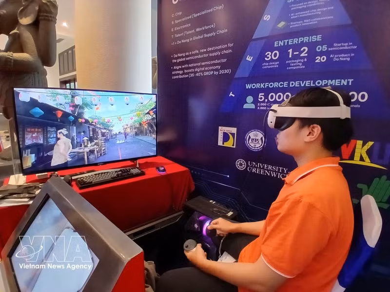 La industria de semiconductores de la ciudad Da Nang está vinculada a los sectores de la electrónica, la inteligencia artificial (IA) y el ecosistema de innovación. (Foto: VNA)