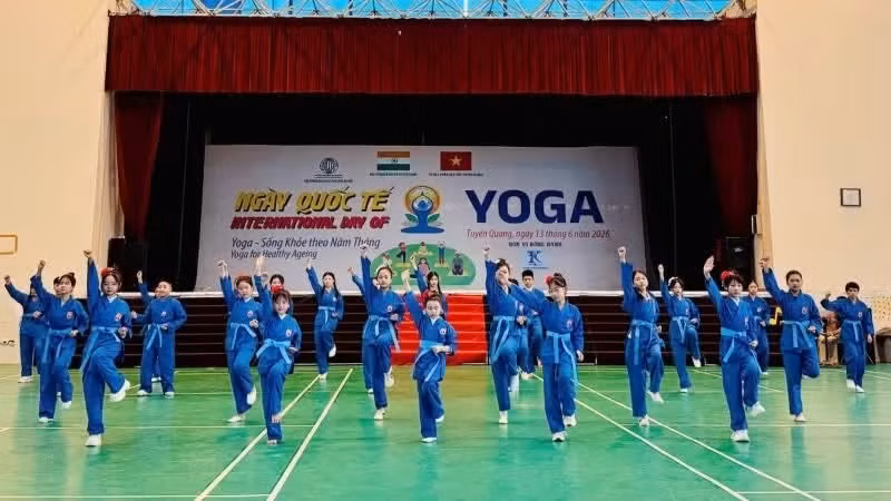 La exhibición multitudinaria de Vovinam con acompañamiento musical constituye una de las actividades más destacadas del Festival.