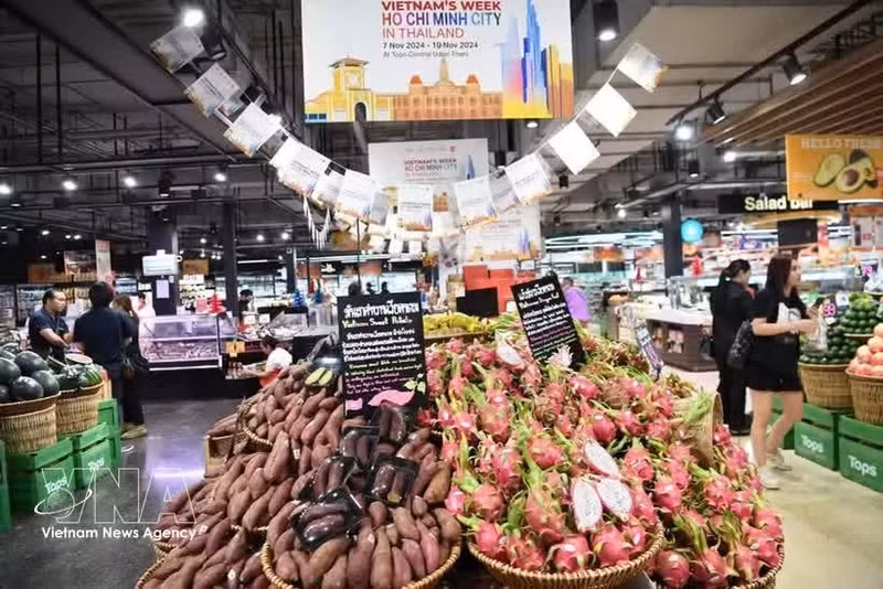 Productos vietnamitas en un supermercado tailandés. (Foto: VNA)