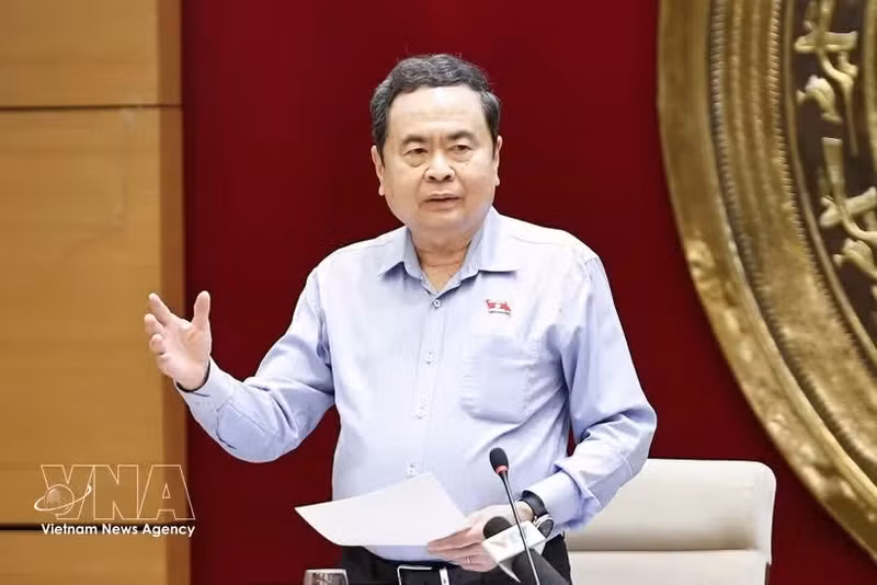 El presidente de la ANV, Tran Thanh Man, habla en el evento. (Foto: VNA)