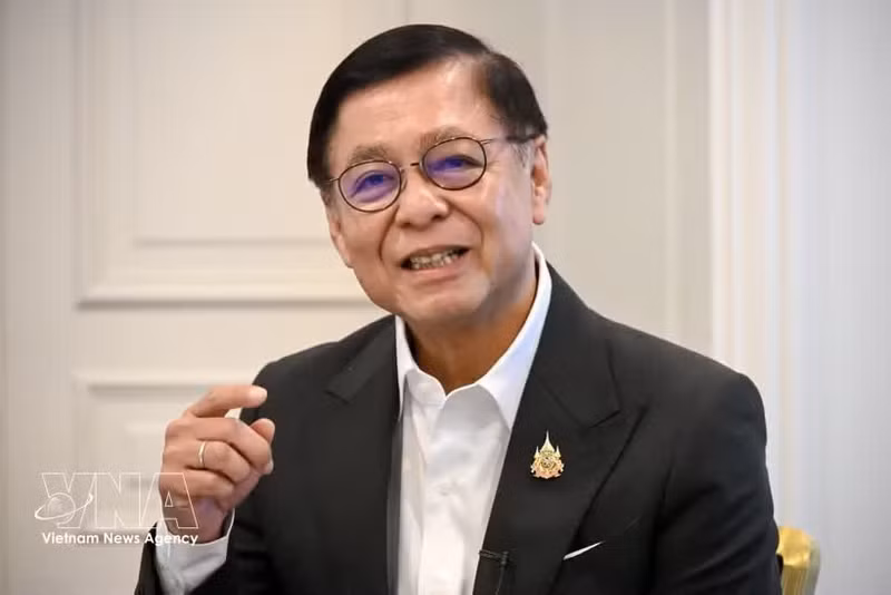 El viceprimer ministro y titular de Relaciones Exteriores de Tailandia, Sihasak Phuangketkeow. (Foto: VNA)
