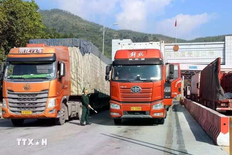 En la puerta fronteriza Chi Ma, en Lang Son. (Foto: VNA)