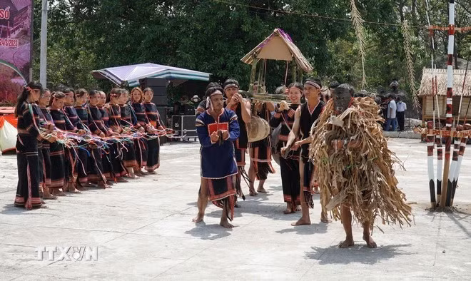El espacio cultural de los tambores Gongs de Tay Nguyen, reconocido por la Unesco en 2005 como Patrimonio Cultural Inmaterial de la Humanidad, es un motivo de orgullo para la provincia de Gia Lai. (Foto: VNA)