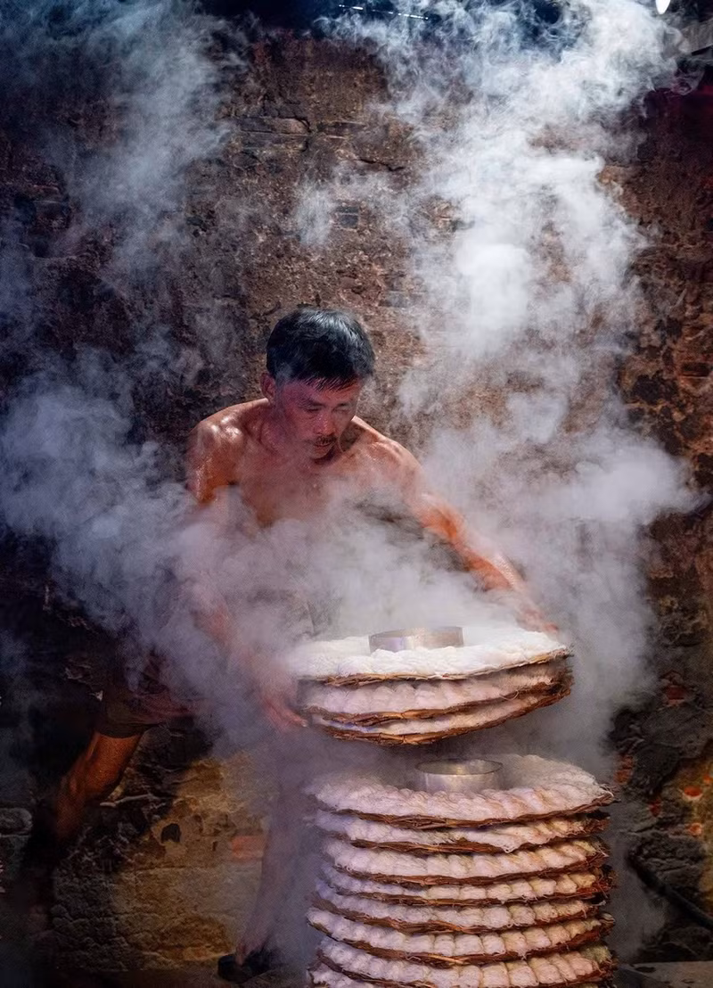 Un lote de banh hoi Phu Long. (Foto: VNA)