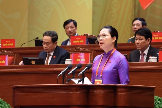 La miembro del Comité Central del Partido Comunista de Vietnam (PCV), Ha Thi Nga. (Foto: VNA)