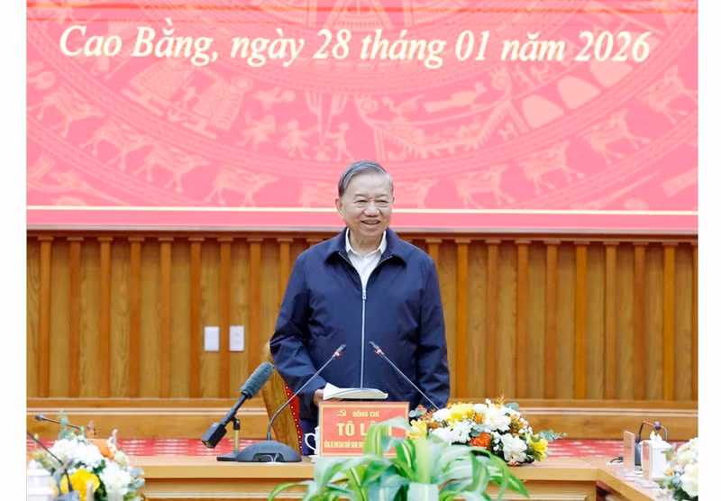 El secretario general del Partido Comunista de Vietnam, To Lam, en el evento. (Foto: VNA)