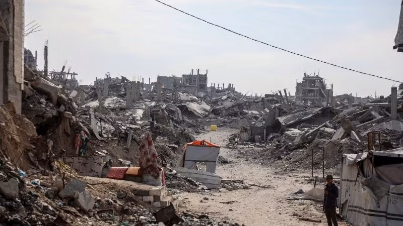 Escenas de devastación causadas por el conflicto en el norte de la Franja de Gaza. (Foto: Xinhua)