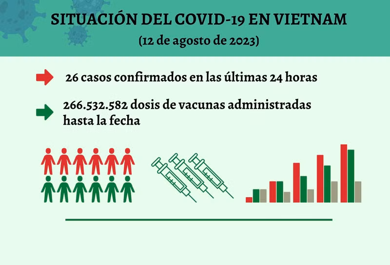 Infografía: Actualización sobre la situación del Covid-19 en Vietnam - 12 de agosto de 2023