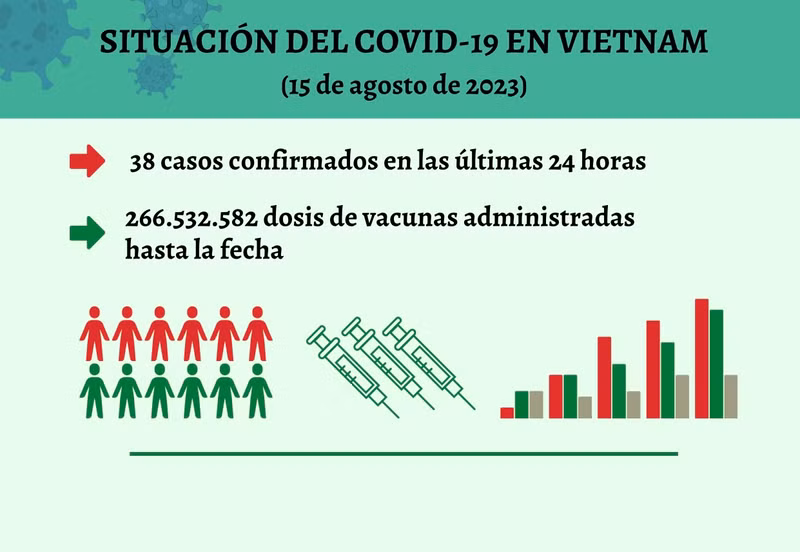 Infografía: Actualización sobre la situación del Covid-19 en Vietnam - 15 de agosto de 2023
