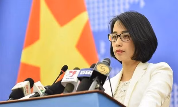 La portavoz adjunta de la Cancillería vietnamita Pham Thu Hang (Fotografía: VNA)
