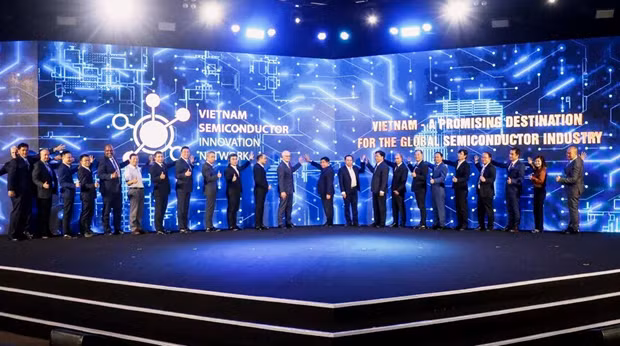 El lanzamiento de la Red de Semiconductores de Vietnam (Fotografía: VNA)