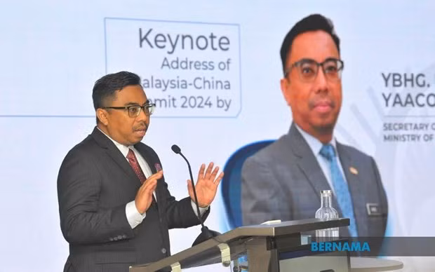 El secretario general del Ministerio de Inversión, Comercio e Industria de Malasia, Hairil Yahri Yaacob. (Foto: Bernama)