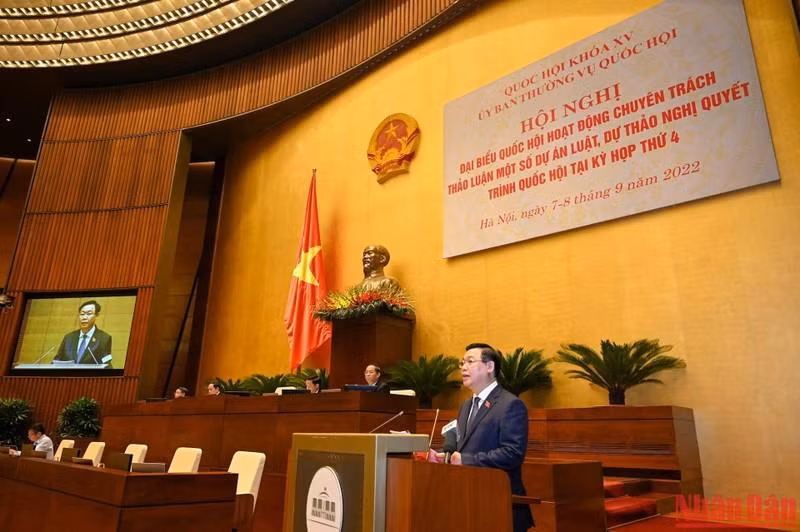 Dinh Hue en la reunión.