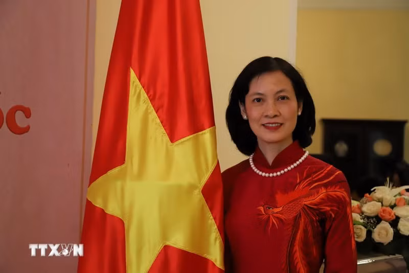 Le Kim Quy, embajadora de Vietnam en Marruecos, concurrente en Guinea-Bisáu. (Foto: VNA)