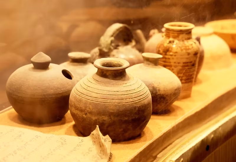 En el museo se exhibe Tin, un pequeño frasco que contiene salsa de pescado de la gente del antiguo pueblo pesquero de Phan Thiet.