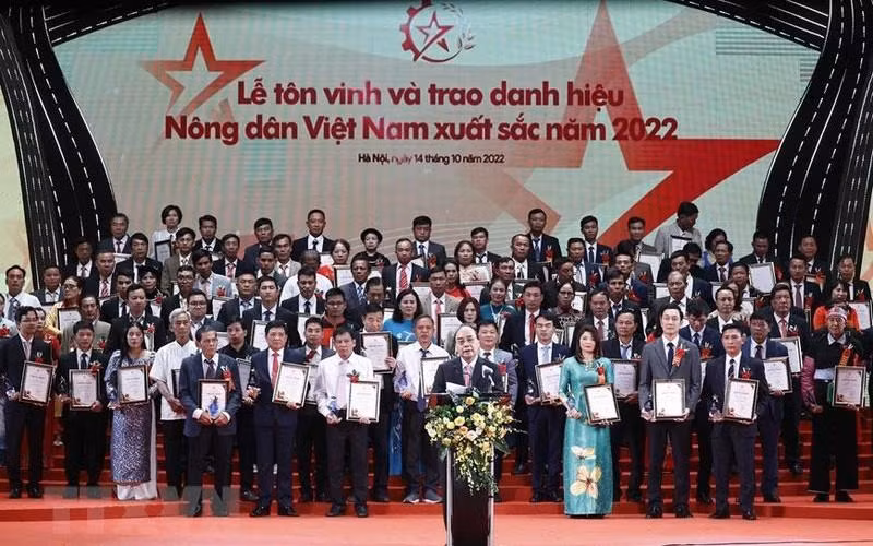 El presidente Nguyen Xuan Phuc habla en el evento. (Foto: VNA)