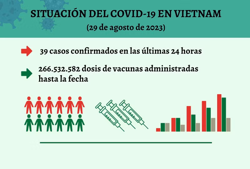 Infografía: Actualización sobre la situación del Covid-19 en Vietnam - 29 de agosto de 2023