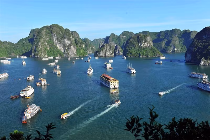 La Bahía de Ha Long, ubicada en la provincia vietnamita de Quang Ninh, fue reconocida como Patrimonio Natural Mundial por la Unesco en 1994. La Bahía de Ha Long, ubicada en la provincia vietnamita de Quang Ninh, fue reconocida como Patrimonio Natural Mundial por la Unesco en 1994.