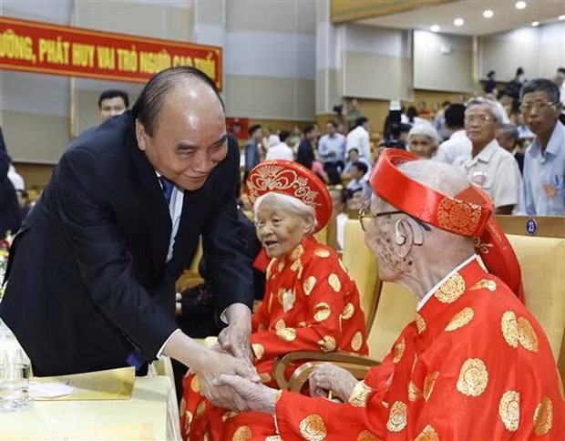 El presidente de Vietnam, Nguyen Xuan Phuc, en el evento. (Fotografía: VNA)