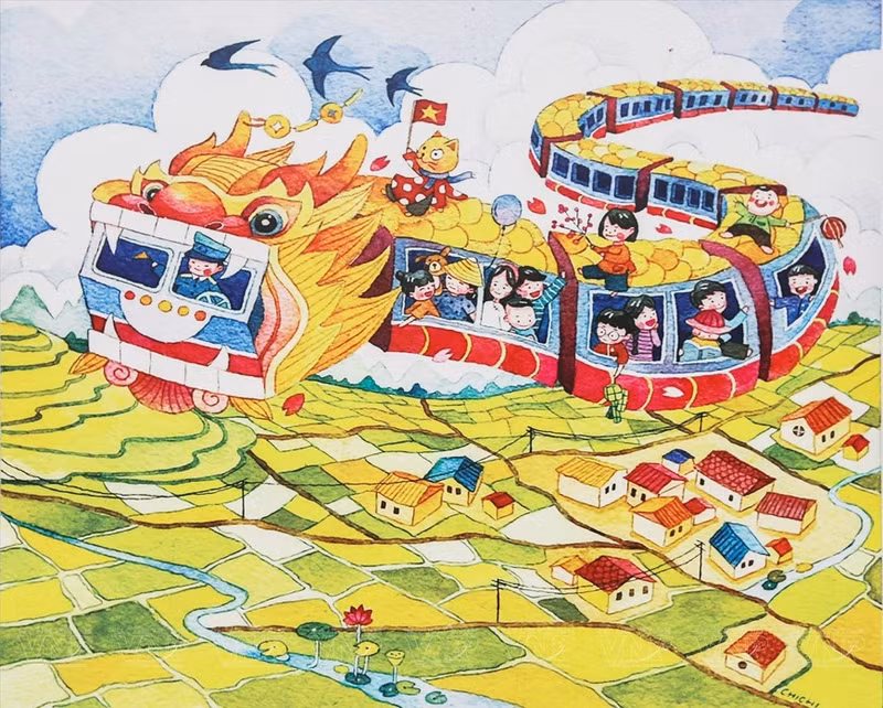 La obra "Tren de primavera", del autor Chi Chi.