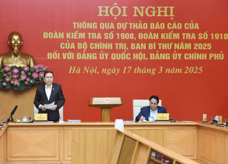 Tran Thanh Man, presidente de la Asamblea Nacional, habla en el evento. (Foto: Nhan Dan)