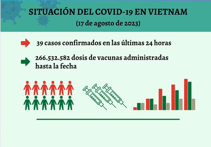 Infografía: Actualización sobre la situación del Covid-19 en Vietnam - 17 de agosto de 2023