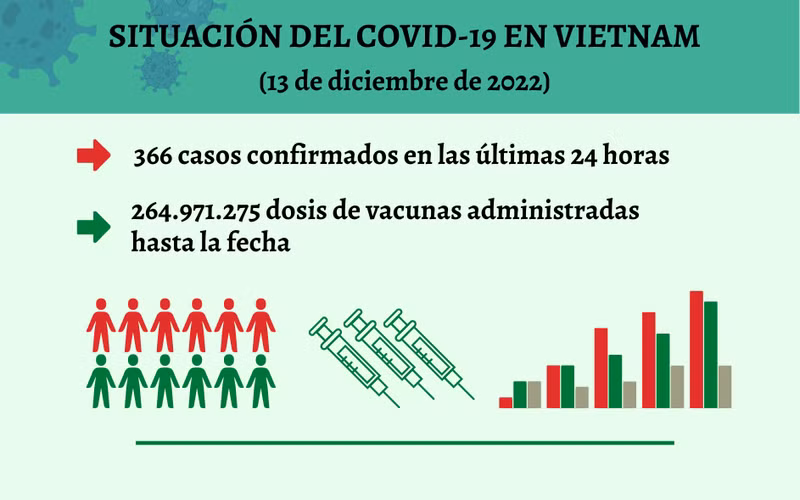 Infografía: Actualización sobre la situación del Covid-19 en Vietnam - 13 de diciembre de 2022