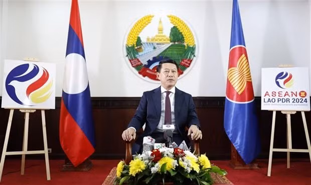 El viceministro y canciller de Laos Saleumxay Kommasith (Fotografía: VNA)
