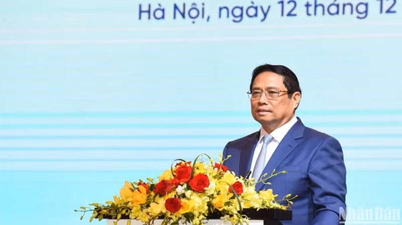 El primer ministro de Vietnam, Pham Minh Chinh, en el evento.