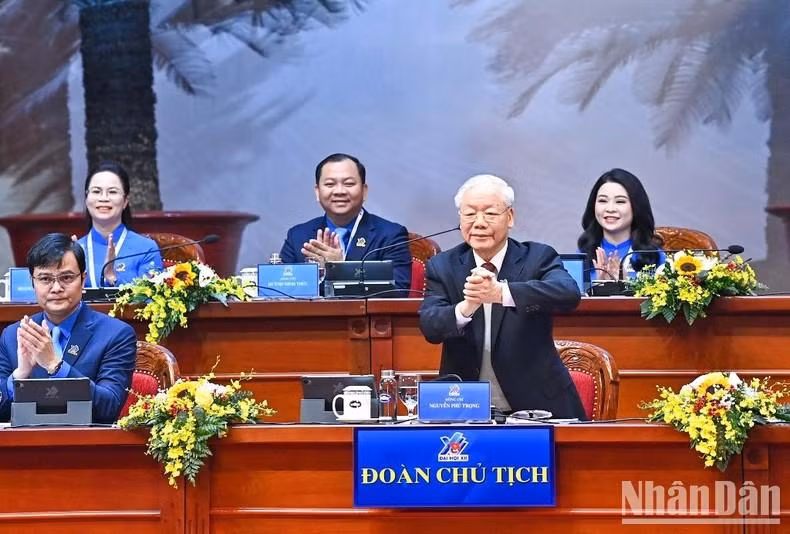 El secretario general del PCV, Nguyen Phu Trong, en el evento.