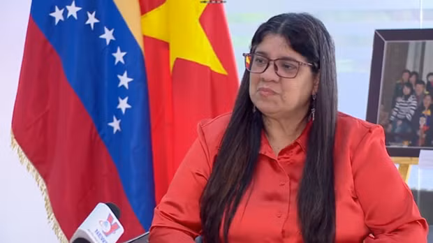 La embajadora de Venezuela en Vietnam, Tatiana Pugh Moreno (Fotografía: VNA)