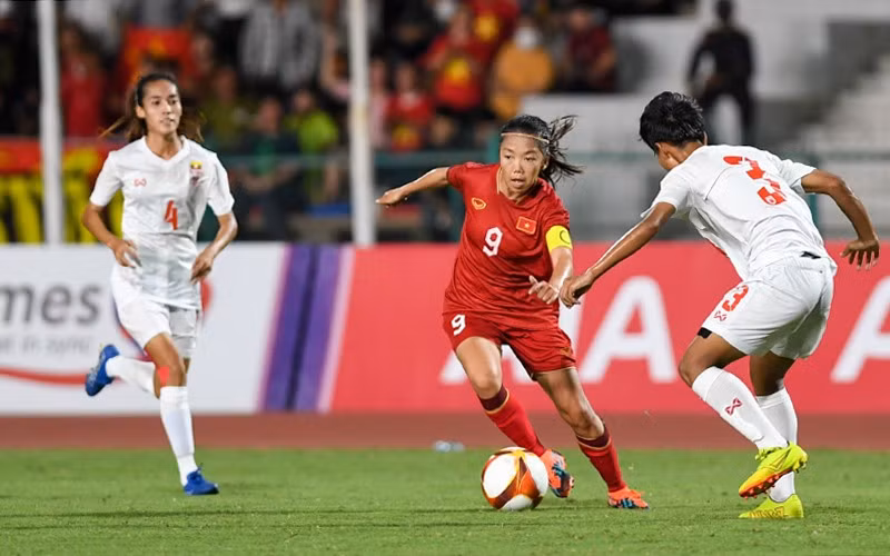 Huynh Nhu tras marcar el primer gol de Vietnam.