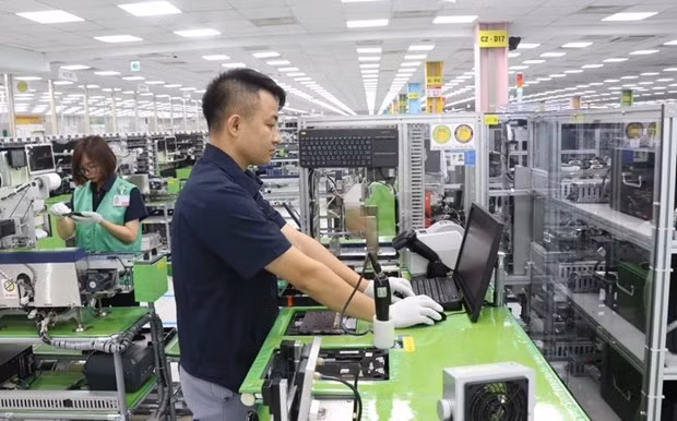 Trabajadores de Samsung Electronics Vietnam en la provincia de Bac Ninh (Foto: VNA)