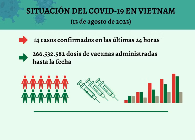 Infografía: Actualización sobre la situación del Covid-19 en Vietnam - 13 de agosto de 2023