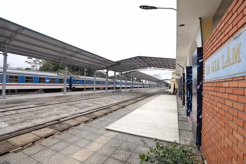 la estación de Gia Lam en Hanói (Foto: VNA)