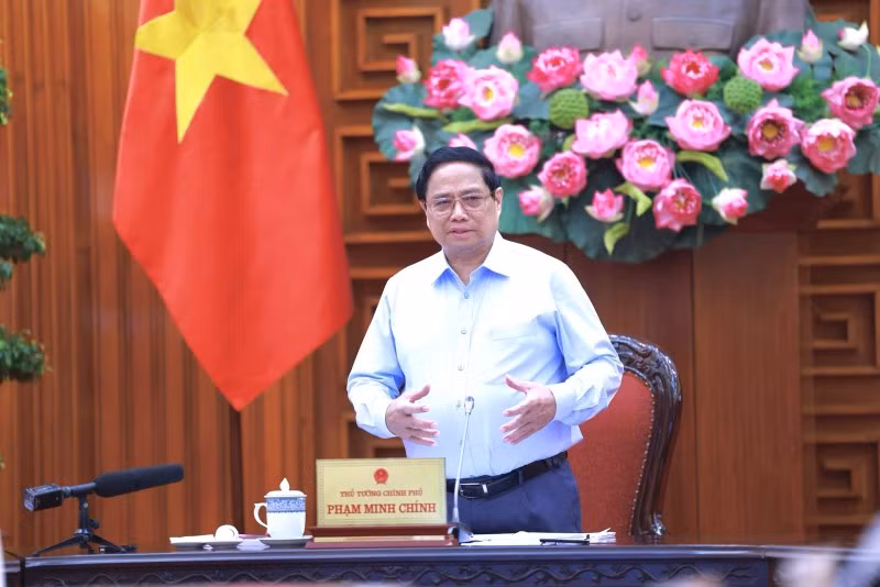 El primer ministro de Vietnam, Pham Minh Chinh, habla en el evento (Foto: Nhan Dan)