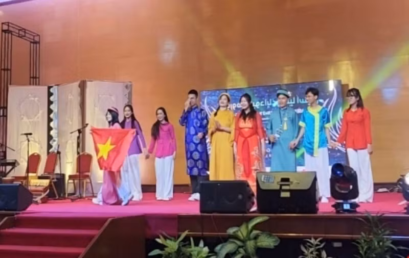 Delegación de Vietnam en el XIX Foro Cultural Juvenil de la Asean. (Fuente: VNA)