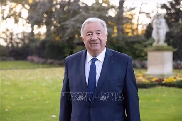 El presidente del Senado francés, Gérard Larcher. (Fotografía: VNA)