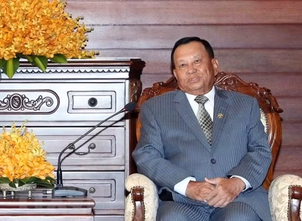 El presidente del Senado de Camboya, Samdech Say Chhum. (Fotografía: VNA)