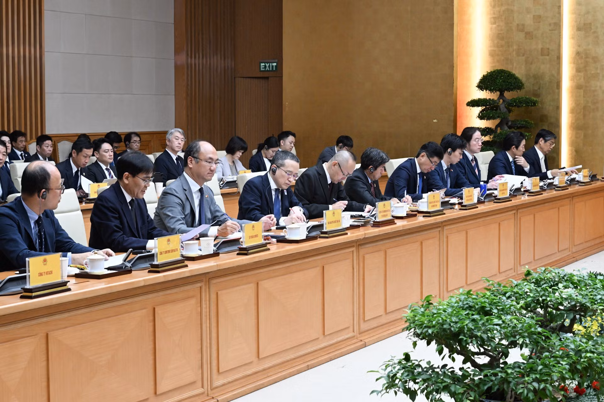 Delegados de Japón en la cita.