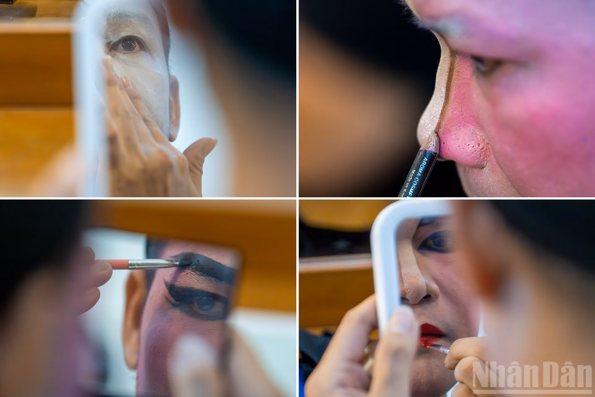 A través de la cara pintada del personaje, los espectadores “leen” su psicología, personalidad y clase social en cuanto aparece.
