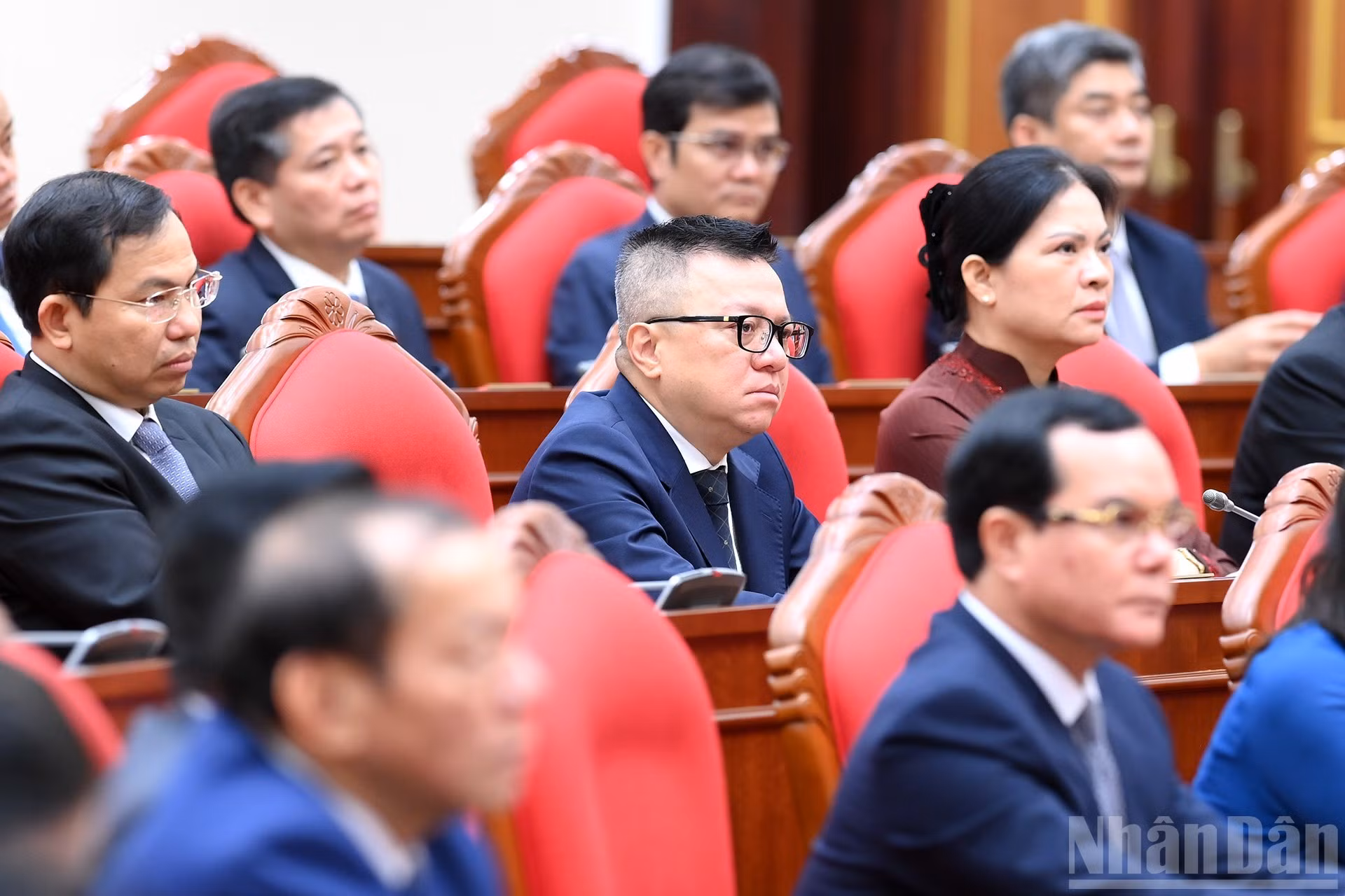 Delegados a la sesión de clausura del decimotercer pleno del Comité Central del PCV del XIII mandato.