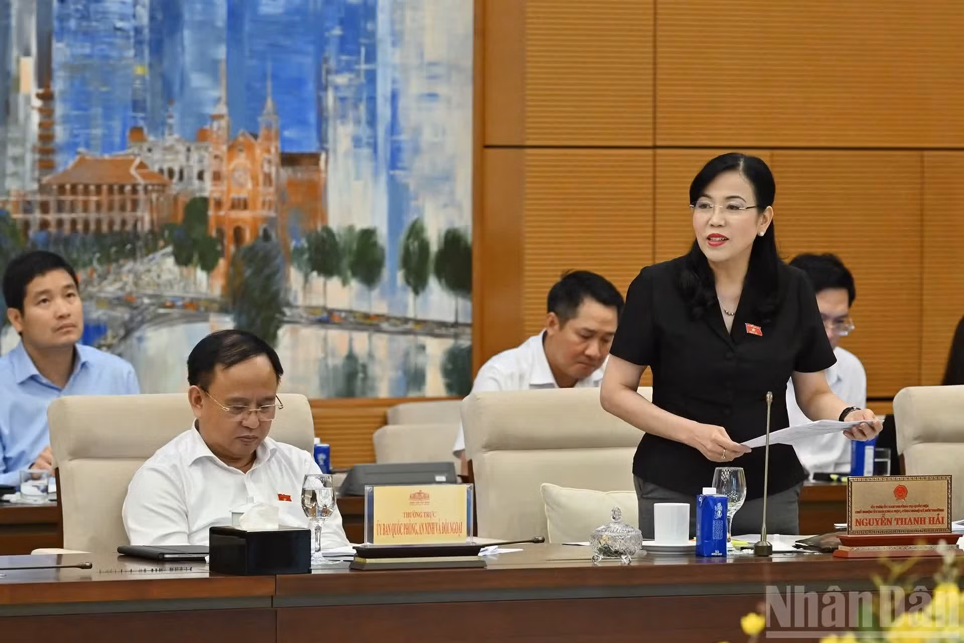 La jefa de la Comisión de Ciencia, Tecnología y Medio Ambiente de la Asamblea Nacional, Nguyen Thanh Hai, tiene la palabra.